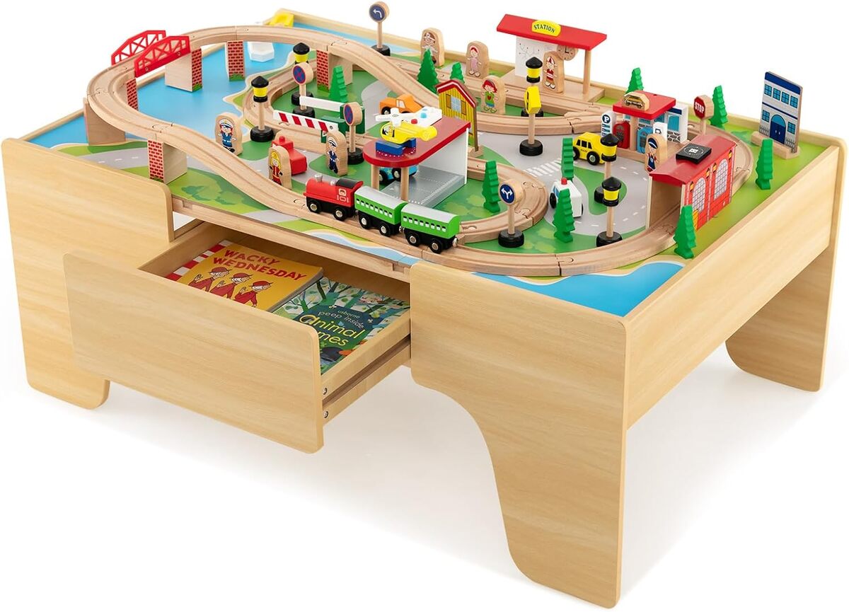 Test de la table train 2 en 1 Costway pour enfants