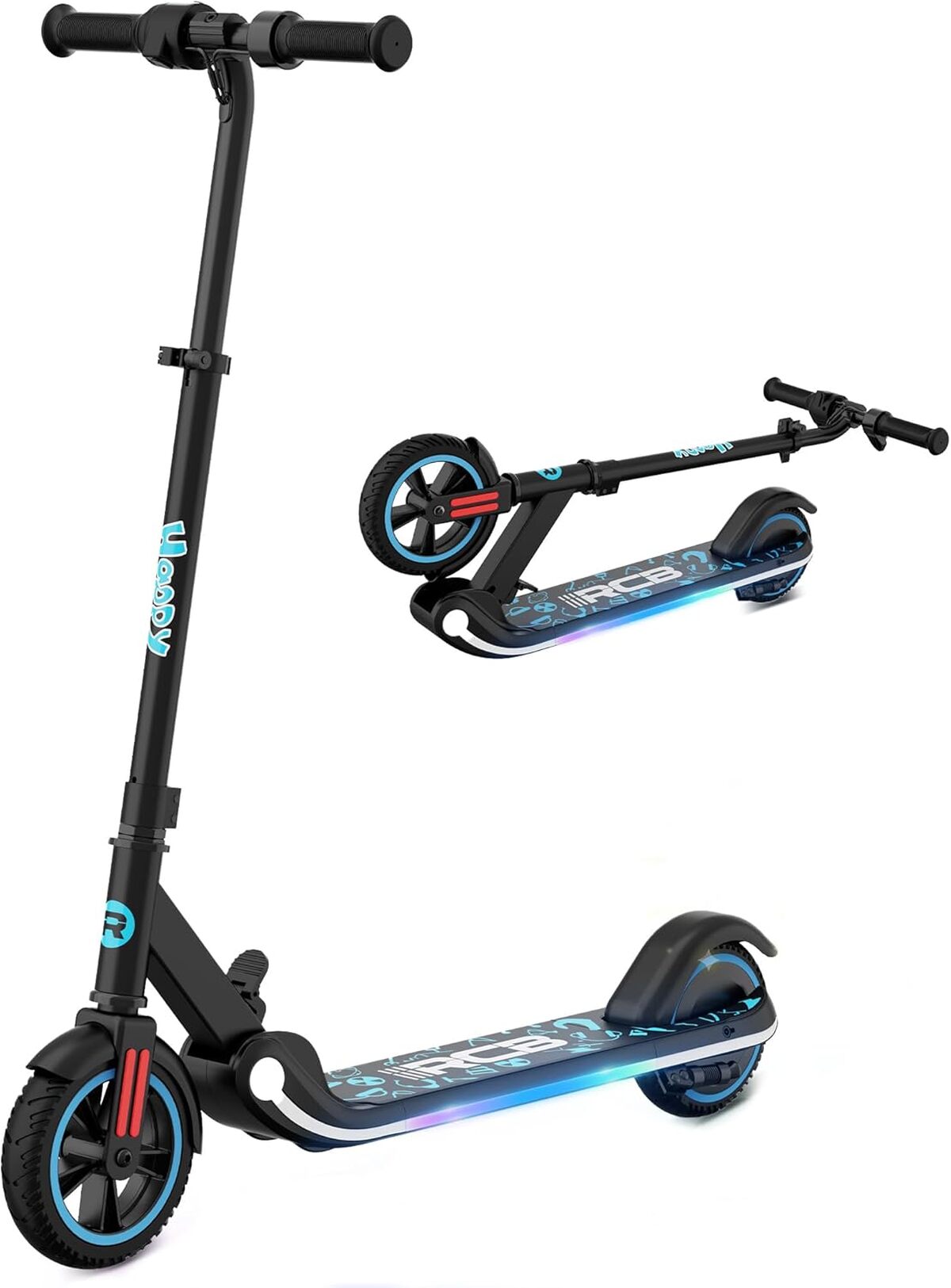 Test de la trottinette électrique RCB pour enfants : performance et style arc-en-ciel