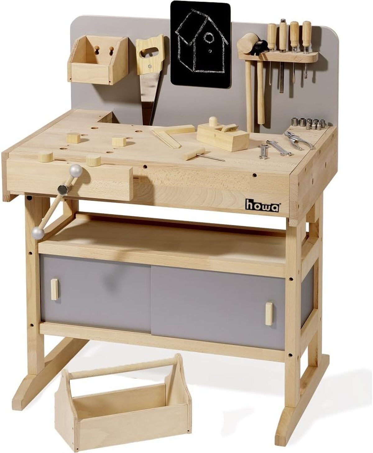 Test : établi enfant howa en bois massif avec outils, stable et ergonomique