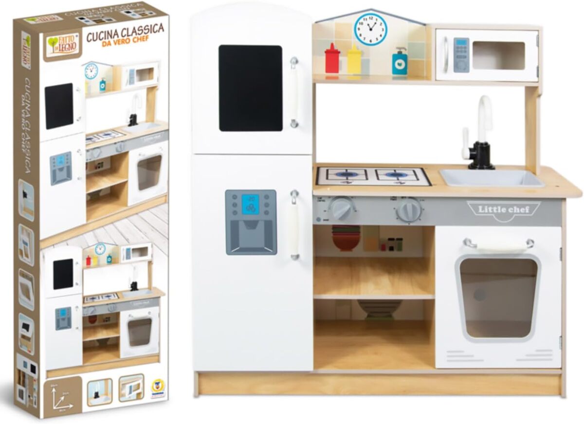 Test : grande cuisine en bois Teorema 83 cm pour enfants