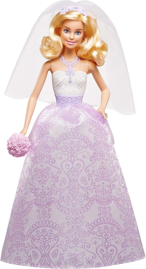 Barbie Coffret Mariage 4 poupées, Dont Deux mariés et Deux Demoiselles d'honneur, Jouet pour Enfant, DJR88