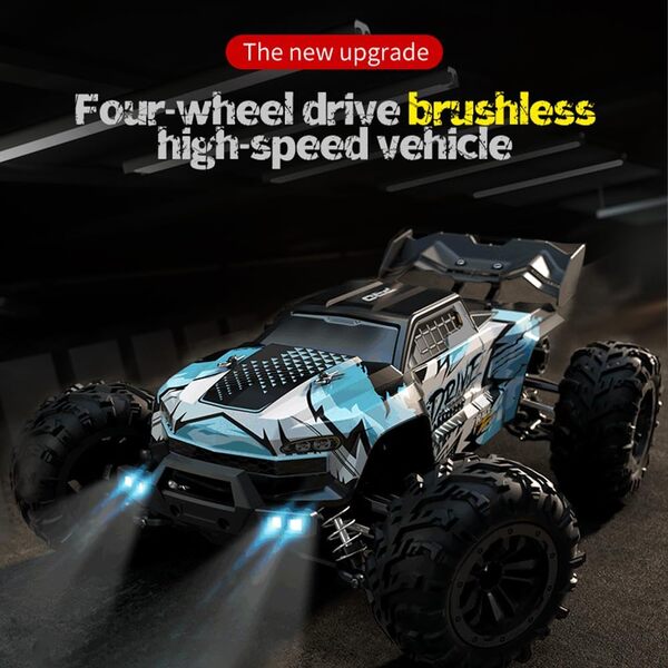 X-Verse 16101PRO Voiture télécommandée avec Moteur Brushless, 1:16 4WD 70KM/H RC Voiture Camion, 2,4 GHz Tout Terrain Buggy RC Crawler Jouet, Cadeau pour Enfants Adultes,3 Piles(Rouge)