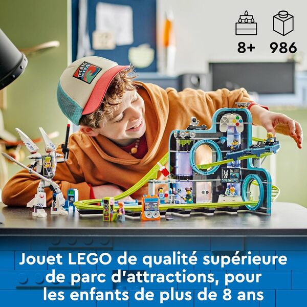 LEGO City Le Parc d’Attractions de Robot World, Jouet d’Aventure, Jeux de Fête Foraine Enfant, pour Les Garçons et Les Filles à Partir de 8 Ans, Cadeau Créatif Anniversaire 60421