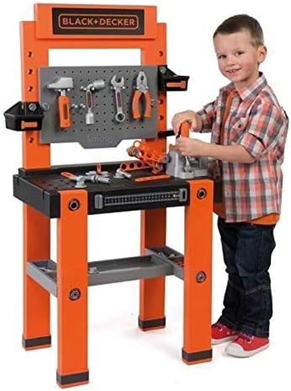 Smoby - BLACK+DECKER - Etabli Bricolo One - Jouet Bricolage Enfant - 79 Accessoires - 360700