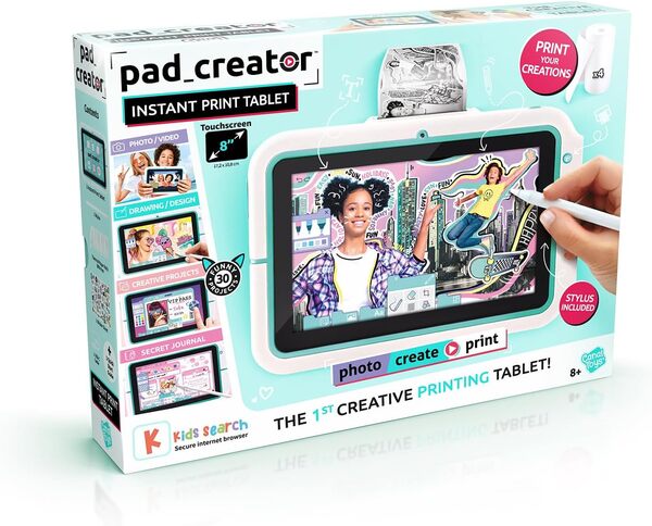 Canal Toys - Pad Creator - La Tablette Créative à Impression Instantanée - Cadeau Enfant 8 Ans+ - 6 Fonctions - Appareil Photo, Vidéo, Journal Secret - Jouet Électronique Créatif pour Enfant - CLK 023