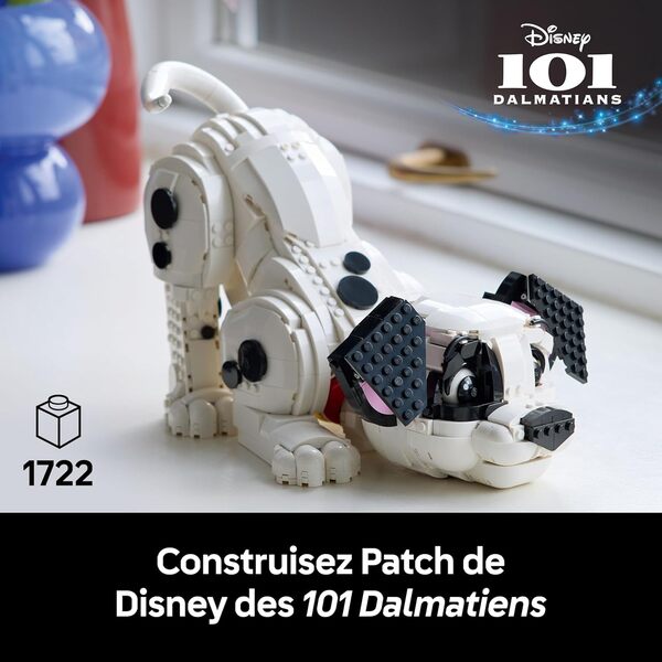 LEGO ǀ Disney Le Chiot des 101 Dalmatiens - Set de Construction Personnalisable pour Adulte - Figurine à Transformer en 6 Chiens avec Tête & Queue Rotatives - Décoration Maison DIY - Idée Cadeau 43269