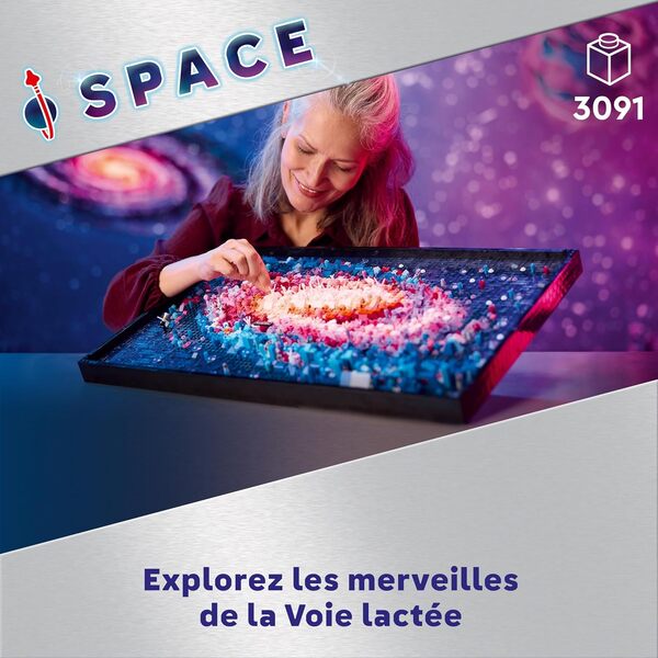 LEGO Art La Voie lactée - Décoration Murale - Set de Construction pour Adultes - Cadeau sur Le Thème de l’Espace et de l’Astronomie - Activité Créative pour Les Passionnés d’Art et de Design 31212