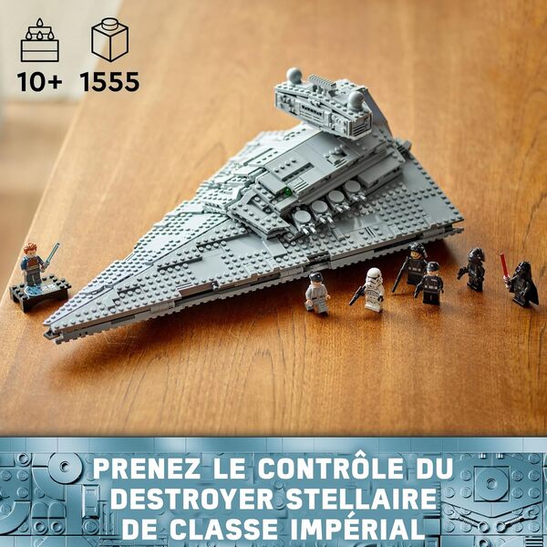 LEGO Star Wars 75394 Destroyer Stellaire de Classe Impérial - Jeu de Construction avec Vaisseau Spatial - Intérieur Détaillé - 7 Minifigurines dont Dark Vador - Cadeau pour Garçon dès 10 ans ou Adulte