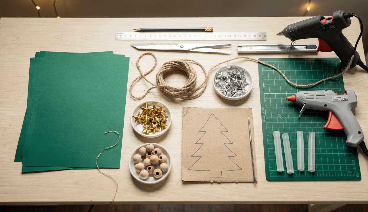 Fabriquer une guirlande de sapins en papier : tutoriel DIY