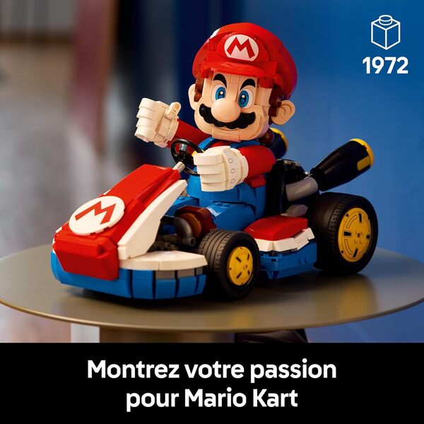 LEGO Mario Kart - Mario Et Kart Standard - Figurine Collector De Personnage Nintendo - Maquette De Voiture à Construire pour Fans De Jeux Vidéo - Cadeau pour Adulte 72037