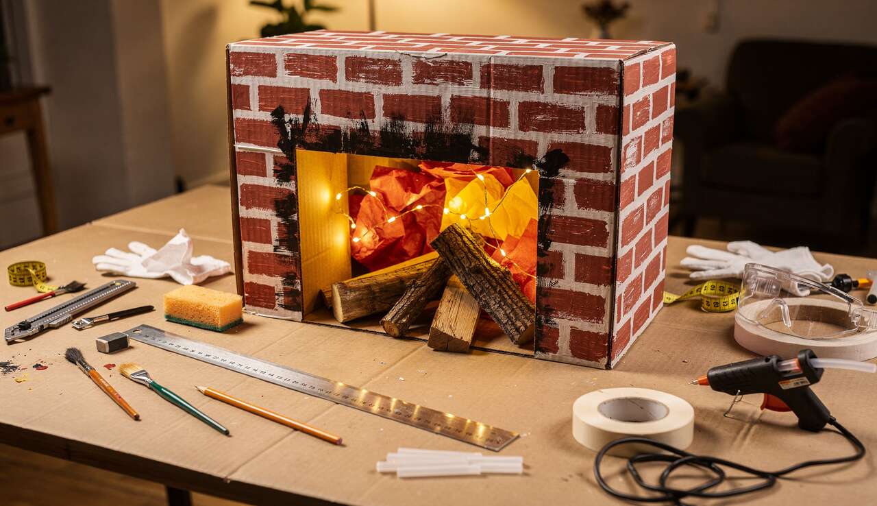 DIY : cheminée du Père Noël à fabriquer soi-même