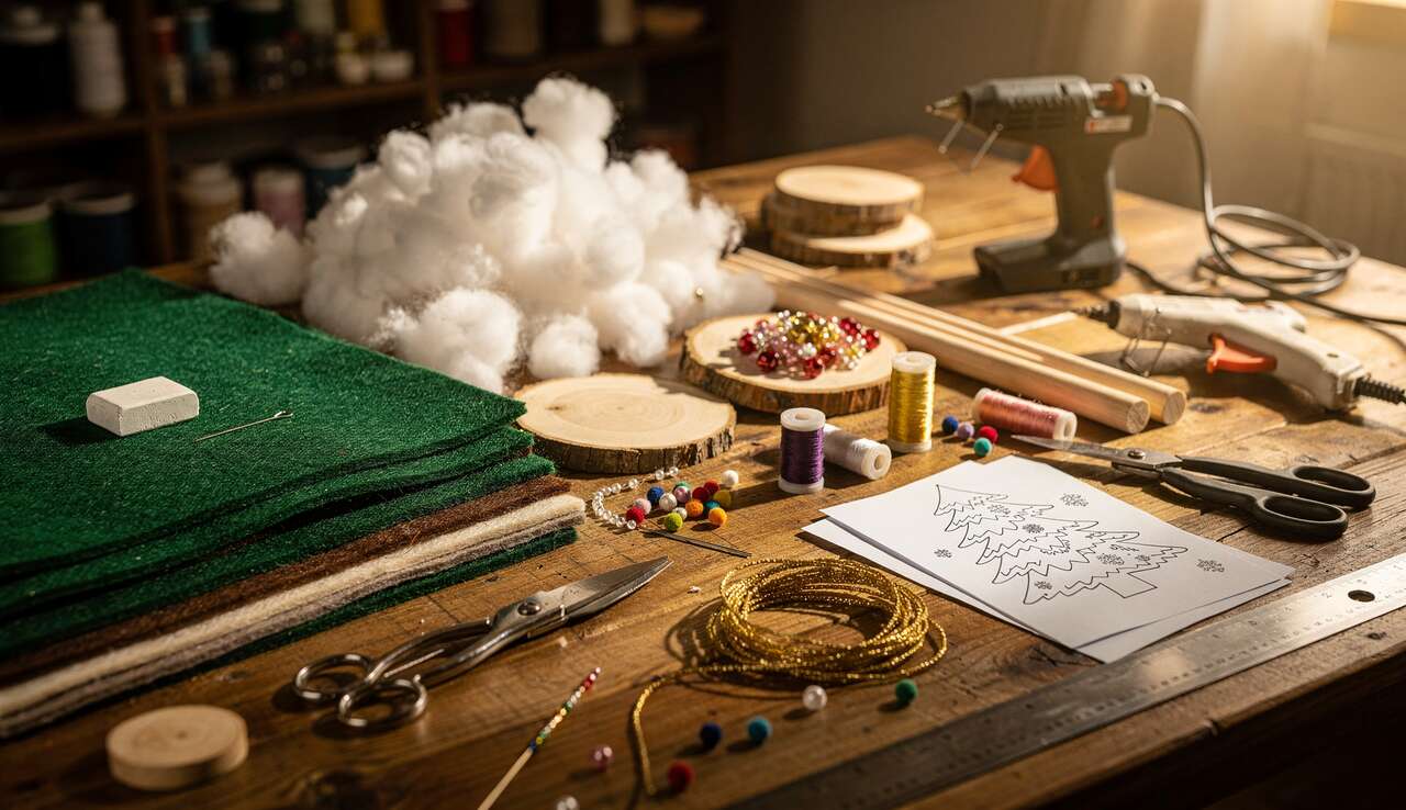 DIY : sapins de table en feutrine à fabriquer soi-même