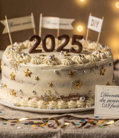 Décoration de gâteau du nouvel an : dIY facile et créatif
