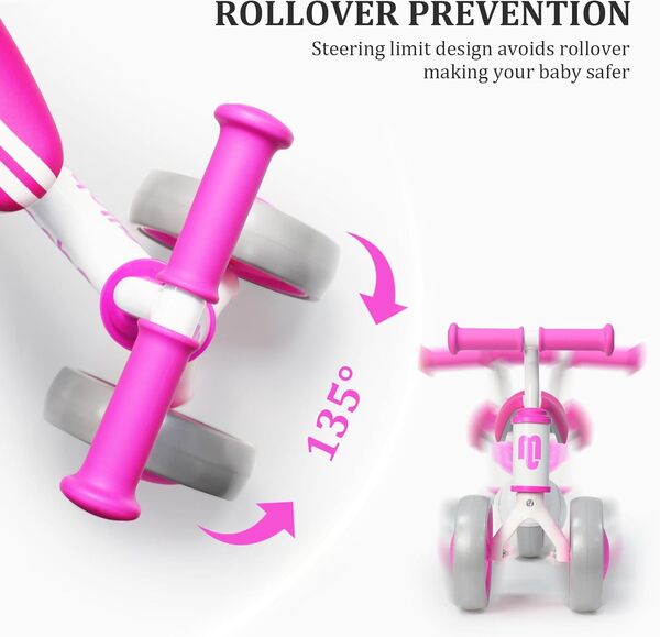 allobebe Draisienne Bebe 1 an, Jouet Enfant pour 12-24 Mois, vélo réglable en Hauteur Premier Cadeau Anniversaire Noel