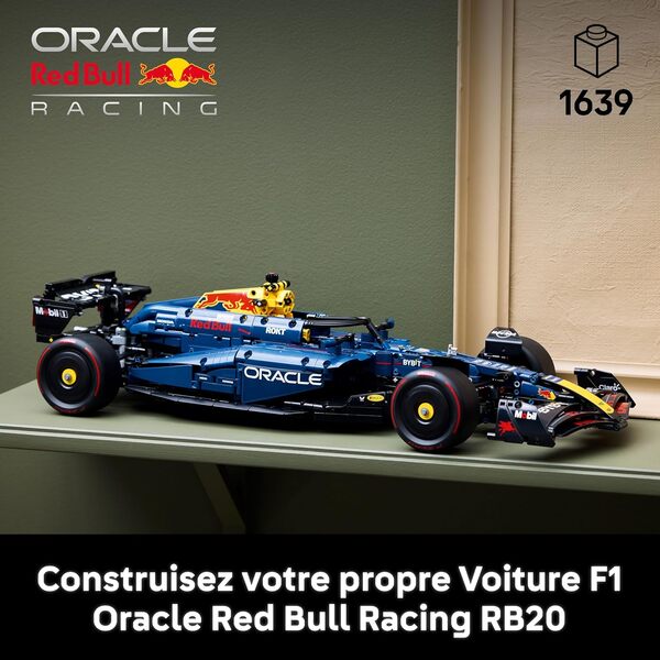 LEGO Technic F1 Oracle Red Bull Racing RB20 - Jeu de Construction Collector pour Adulte - Inclut Un Moteur V6 et Une boîte de Vitesses - Idée Cadeau pour passionnés de Formule 1 42206