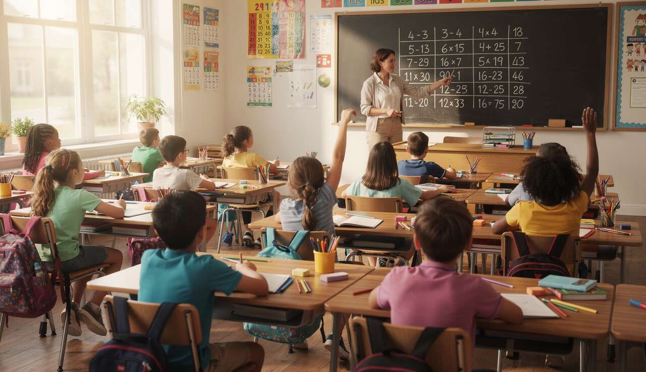 Apprendre les tables de multiplication en classe