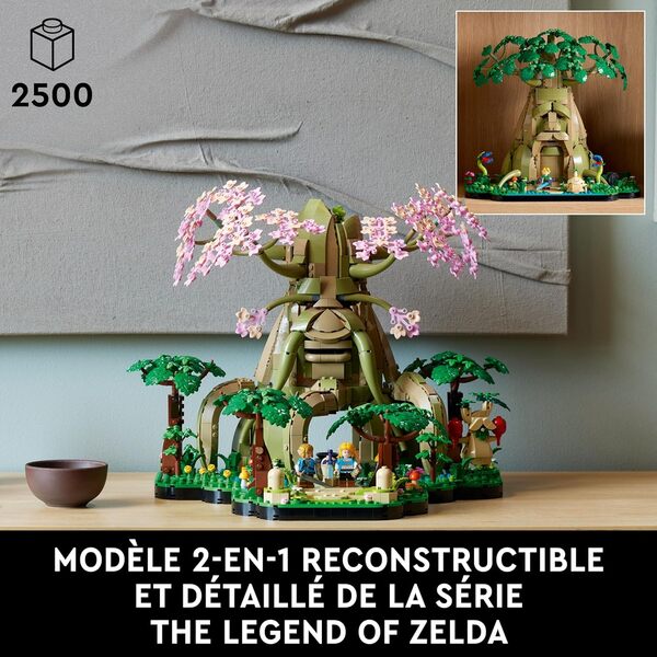 LEGO The Legend of Zelda Vénérable Arbre Mojo 2-en-1 - Kit de décoration Collector - Princesse Zelda & 3 minifigurines de Link - Set de Construction pour Adulte - Cadeau pour Fans de Jeux vidéo 77092