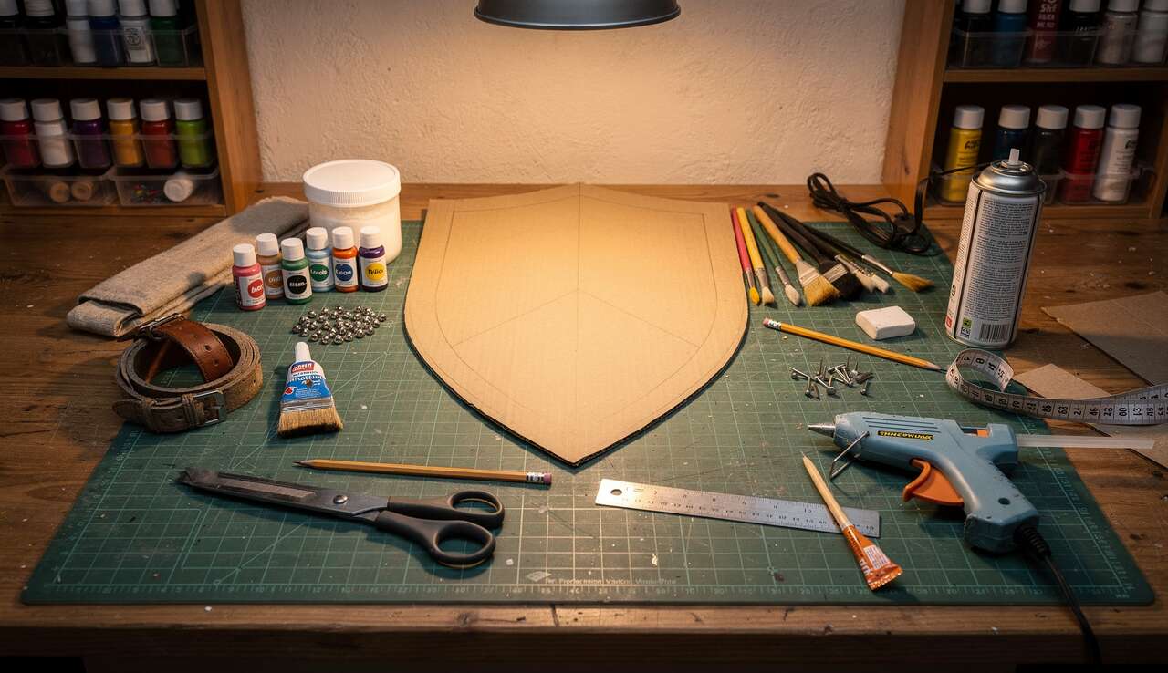 Bouclier de chevalier et chevaleresse à fabriquer soi-même