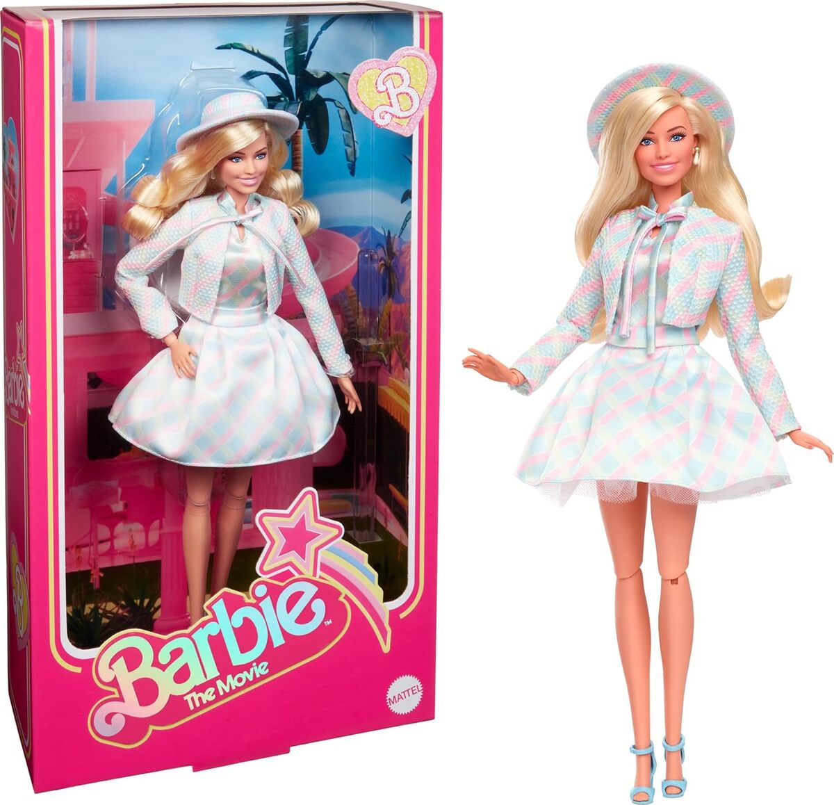 Avis poupée Barbie Le Film HRF26 : tenue à carreaux élégante
