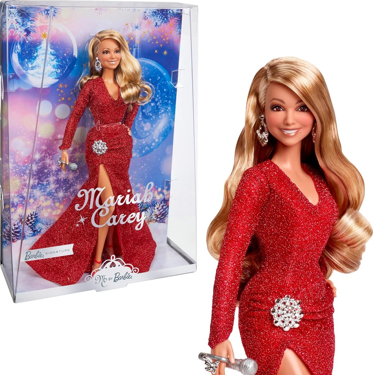 Avis sur la poupée Barbie Mariah Carey en robe rouge brillante