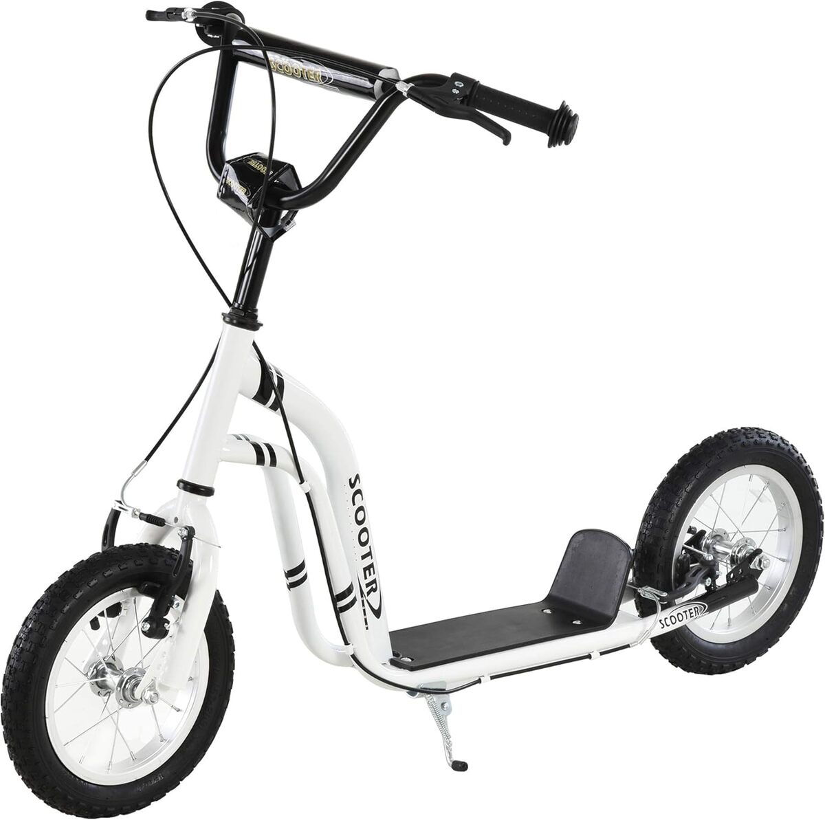 Essai de la trottinette tout-terrain 12 pouces HOMCOM pour enfants - couleur blanche