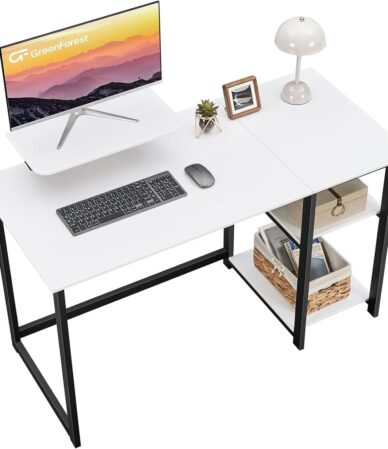 Test : bureau GreenForest gaming 120 cm avec étagères réversibles