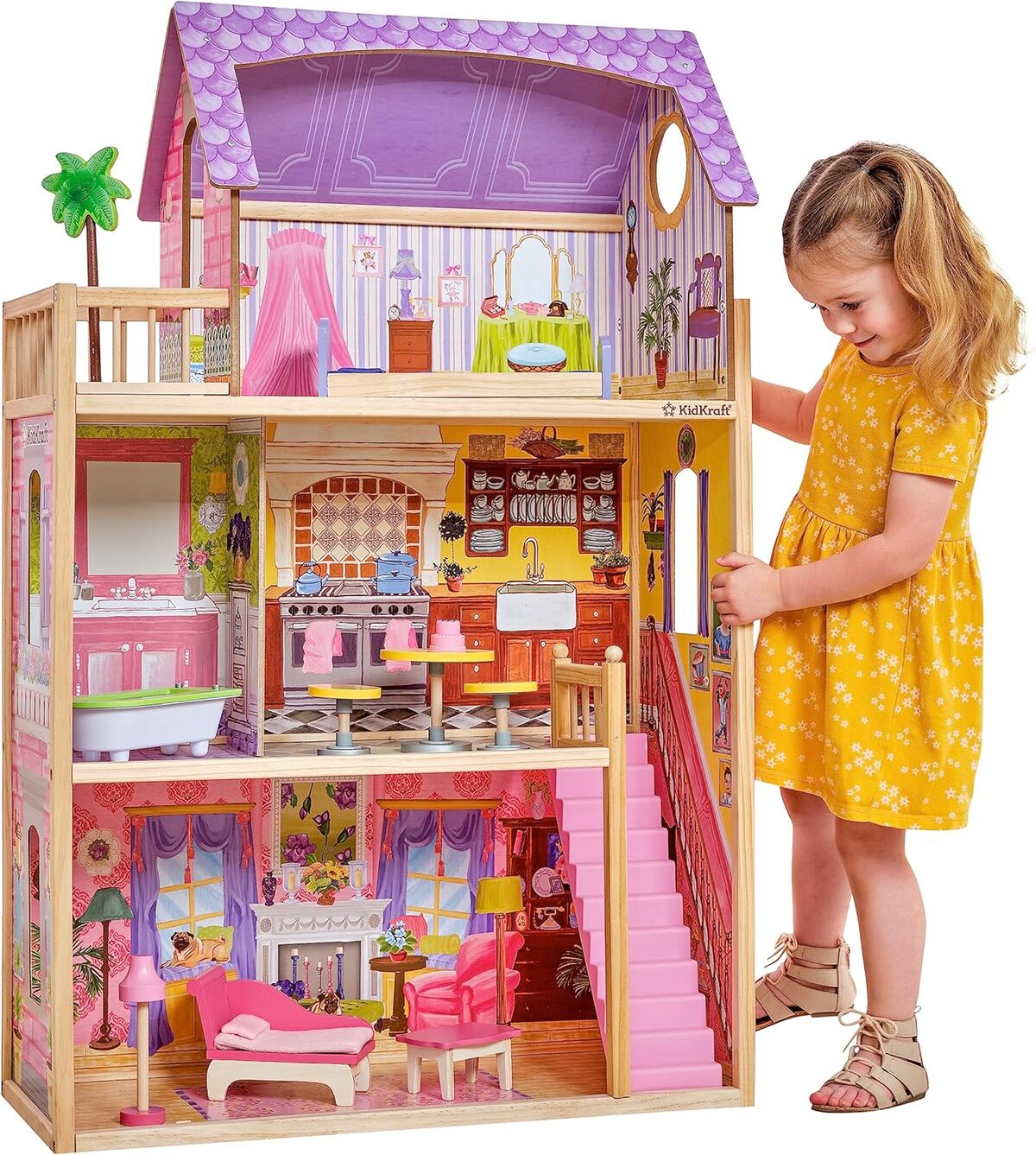 Test de la maison de poupée en bois KidKraft Kayla : 3 étages de jeu avec accessoires