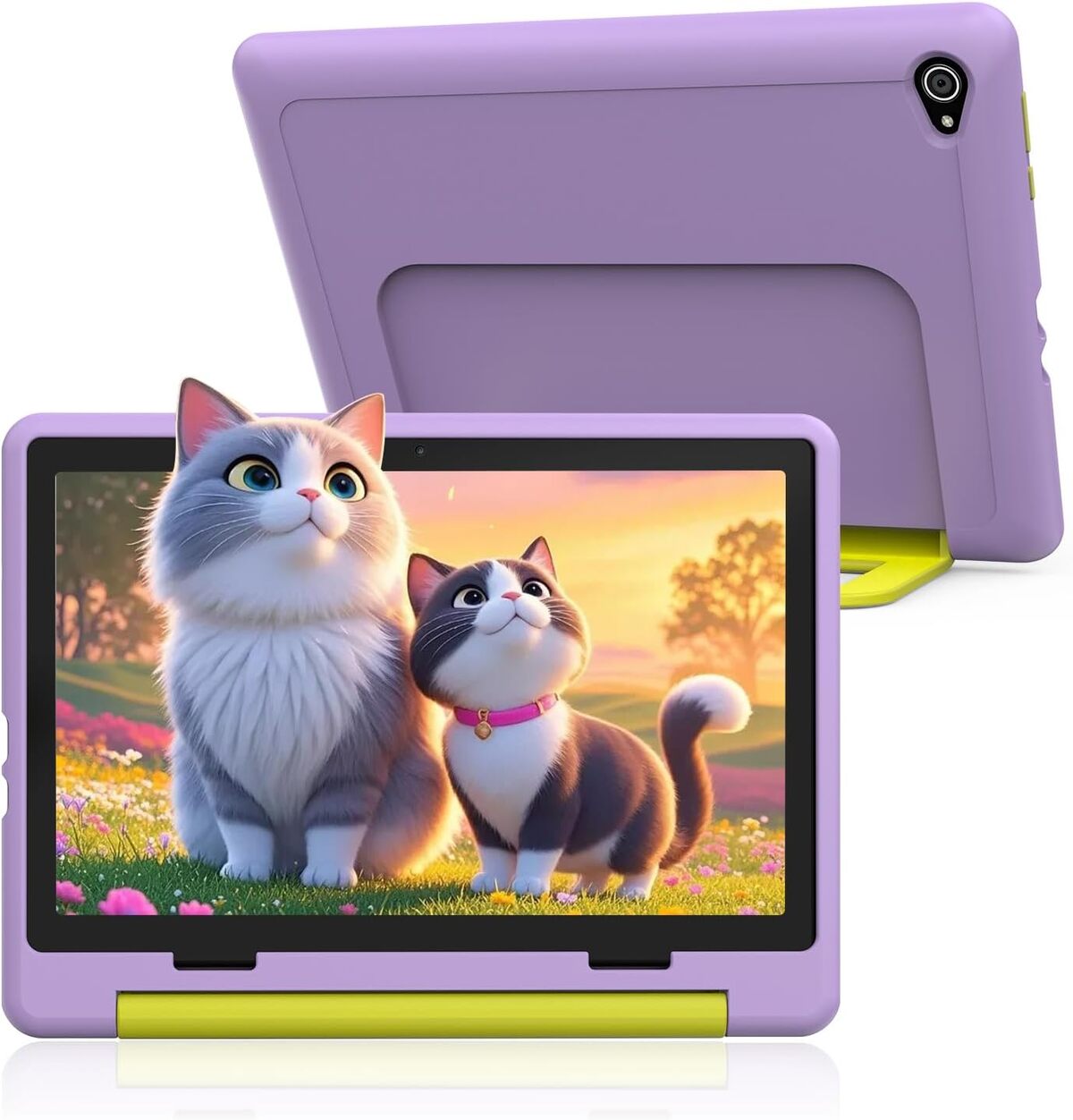 Test de tablette 10 pouces pour enfants : octa-Core Android 14 en violet