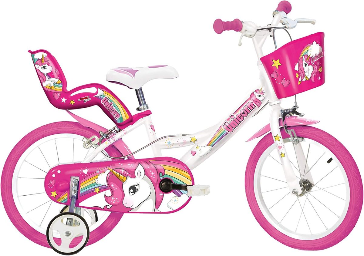 Test du vélo fille Dino Bikes Unicorn 16" blanc/rose