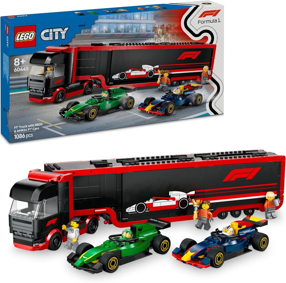 Test LEGO City Camion F1 avec voitures RB20 et AMR24