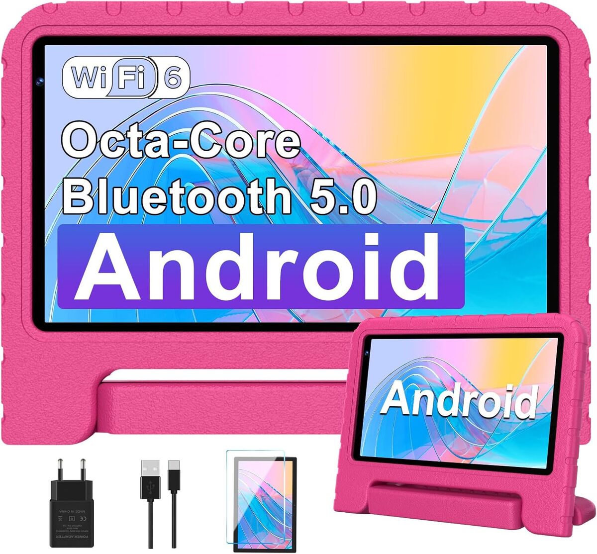 Test tablette enfant 7 pouces Biegedy rose