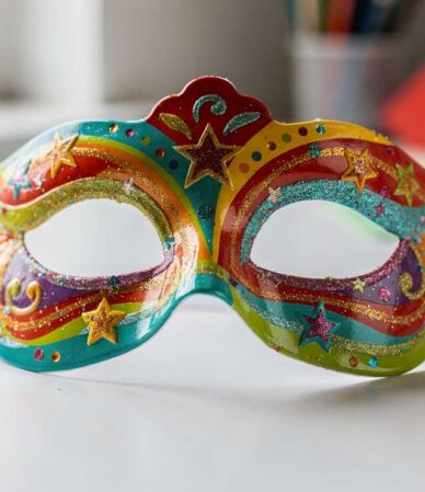 Masque de carnaval à colorier pour enfants