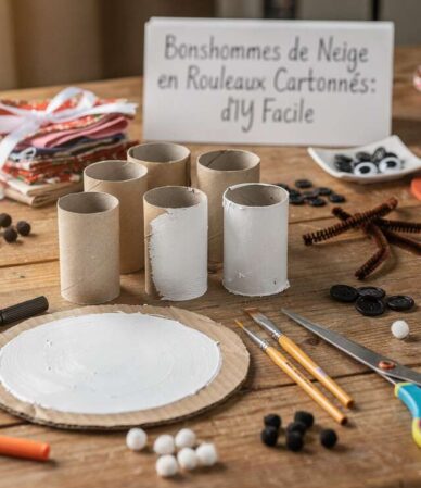 Bonshommes de Neige en Rouleaux Cartonnés : dIY Facile