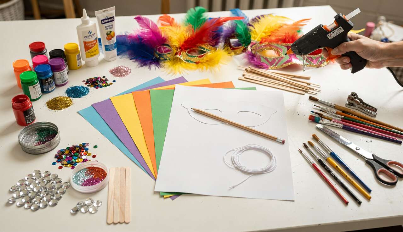 DIY : masque de carnaval avec les mains