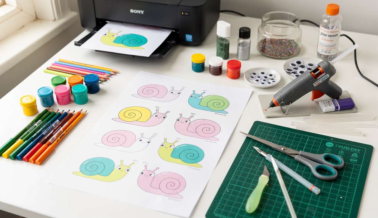DIY : créez des escargots en papier à imprimer