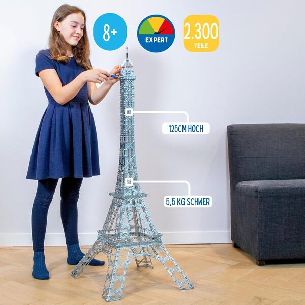 Eitech - 2042539 - Jeu De Construction - C33 - Kit Métallique - Tour Eiffel Deluxe Set - 2300 Pièces