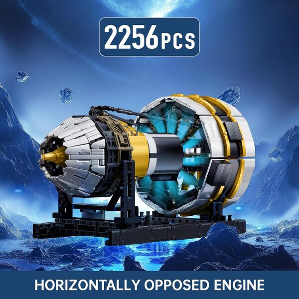 Mould King 10141 Technique Aero Engine Briques de Serrage Moteur d'aviation Kit de Construction Briques de Simulation Moteur Turbofan Kit modèle pour Enfants/Adultes(2256 pièces)