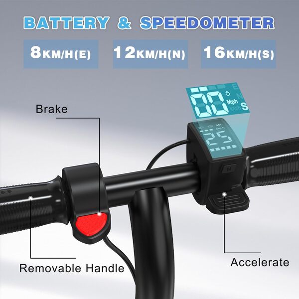 EVERCROSS E6 Trottinette Électrique pour Enfants, E-Scooter Portable de 7