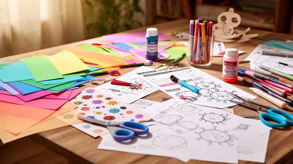 Mat&eacute;riaux n&eacute;cessaires pour un jeu de chasse aux virus