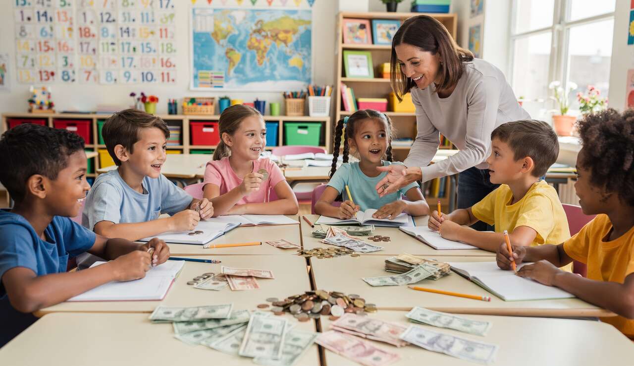 Affiche éducative : apprendre la monnaie en classe