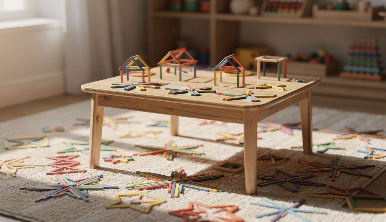 Bâtonnets Montessori : jeux Créatifs de Formes et Couleurs
