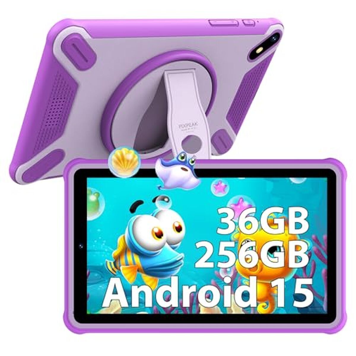 Test de la tablette enfants PIXPEAK 7" : android 15, 5G WiFi, violet