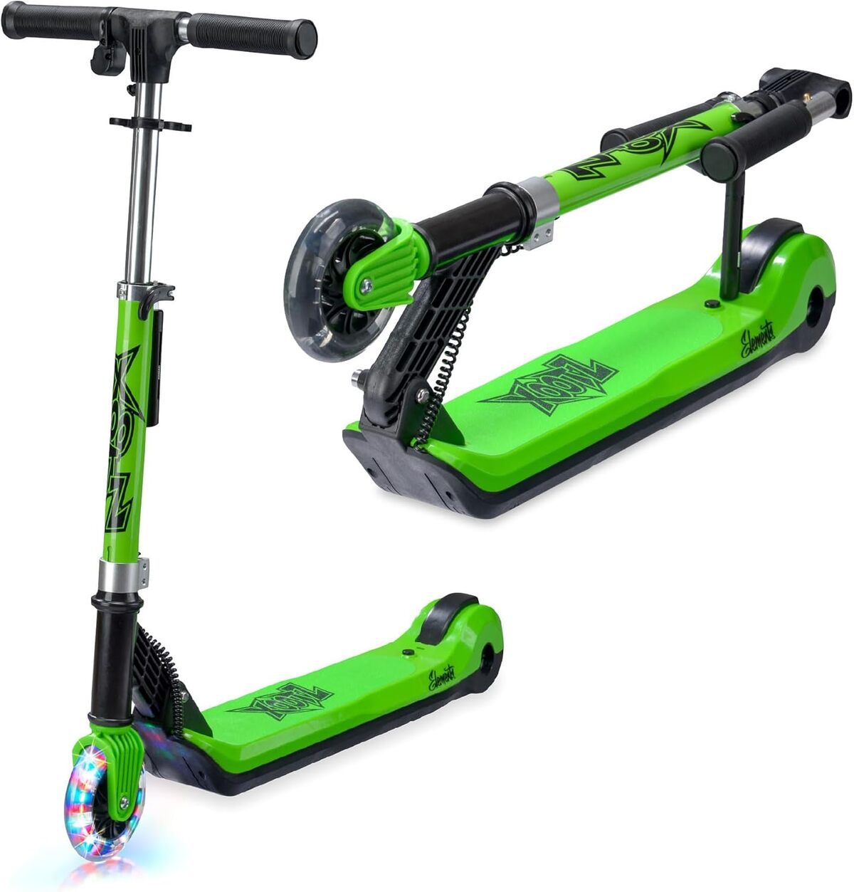 Test : trottinette électrique pliable Xootz Kids Elements, roue à del