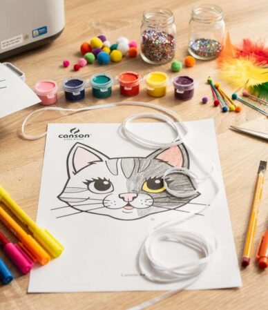 Masque de chat à imprimer pour le carnaval