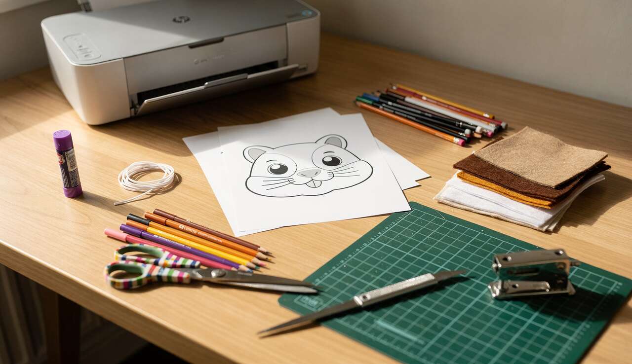 Masque de marmotte à imprimer : un déguisement DIY facile