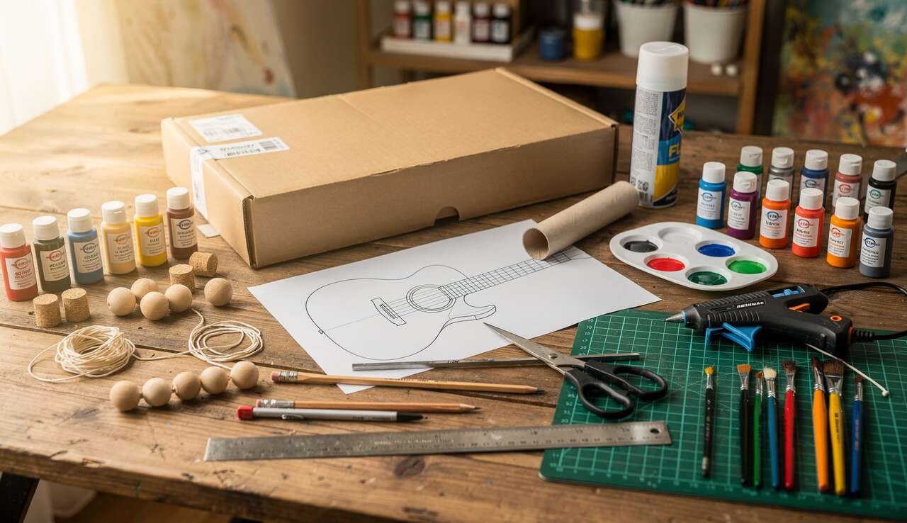 Comment fabriquer une guitare en carton ?