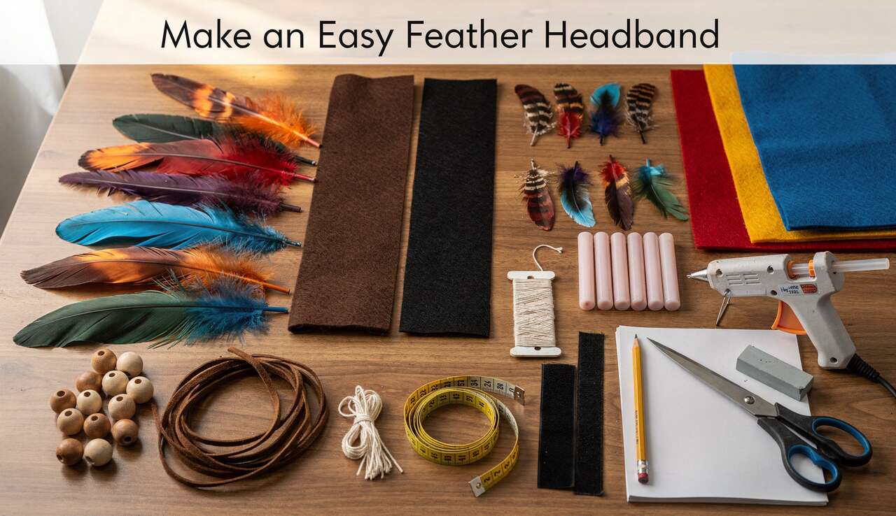 Fabriquer une couronne d'indienne facilement