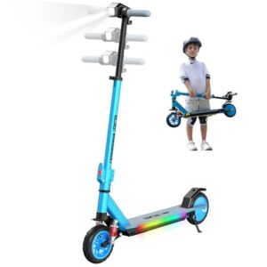 Test de la RCB R12 Max : trottinette électrique enfant pliable avec lumières et écran LED