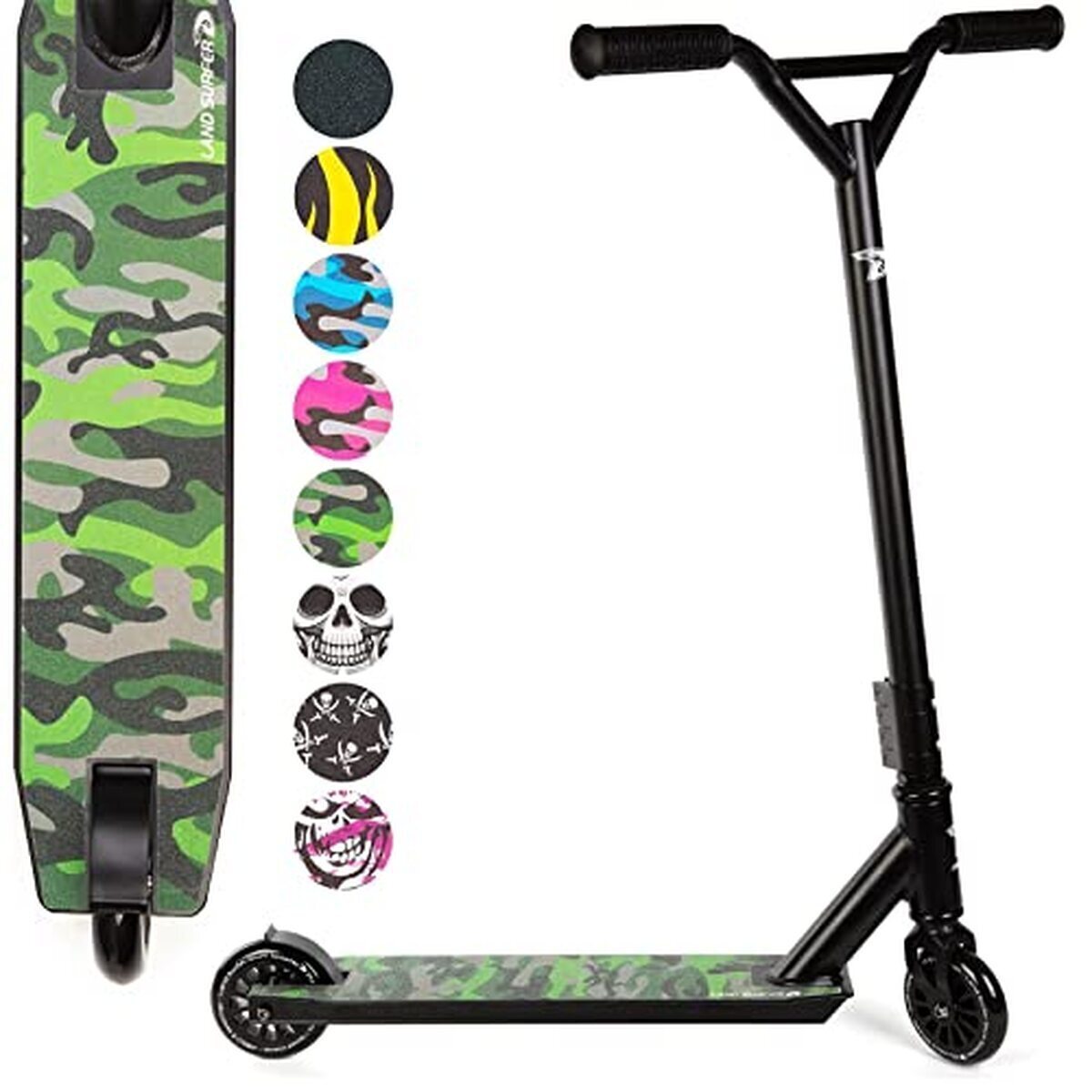 Test : trottinette freestyle Land Surfer vert camouflage