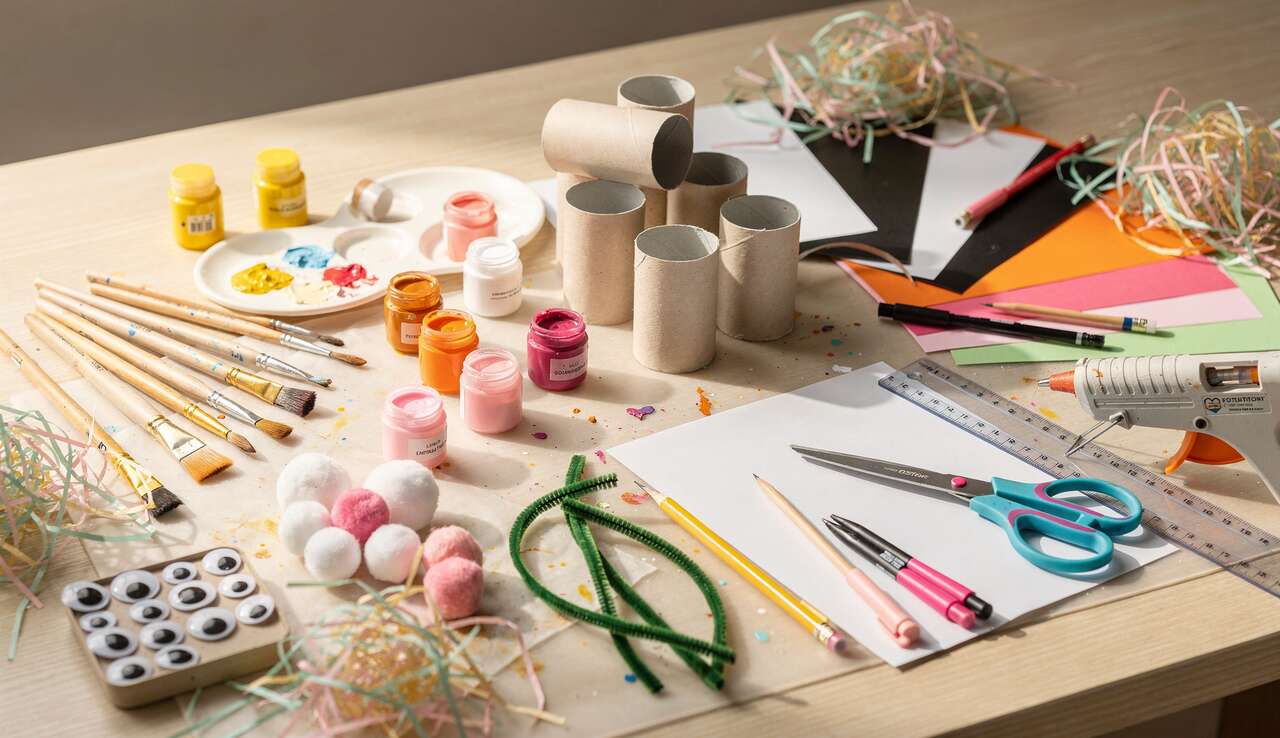 Comment réaliser des décorations de Pâques en rouleaux de papier toilette ?